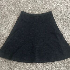 LOFT Black A-Line Wool Skirt